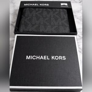 Michael Kors Textured Black Bifold Wallet